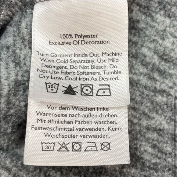 Eddie Bauer Gray Heathered Button Up Fleece - Picture 4 of 5